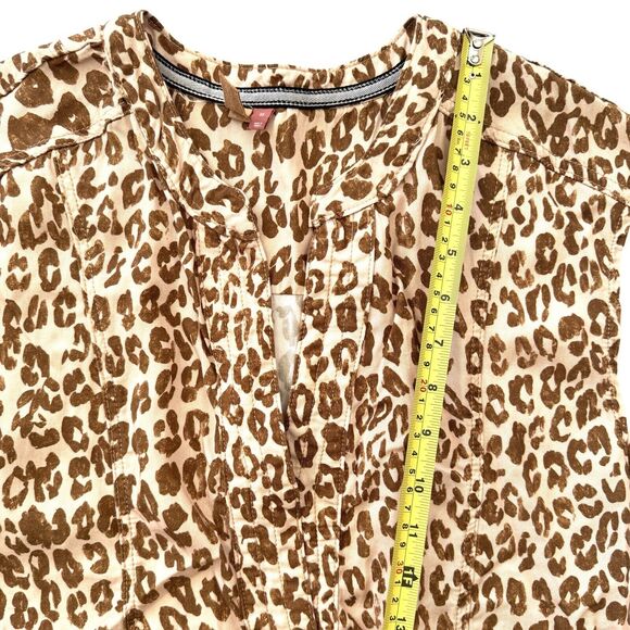 Anthropologie Pilcro Zahar Leopard Print V Neck Casual Tunic Dress - Picture 11 of 12